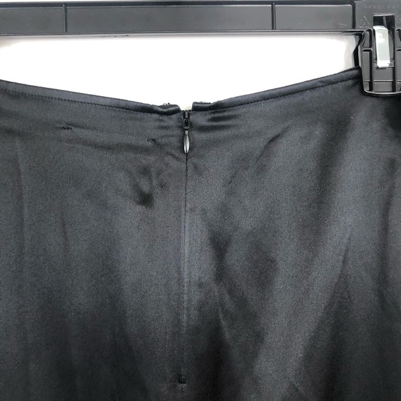 Reformation Pigalle Black Satin Silk Midi Skirt 10 - Picture 7 of 8